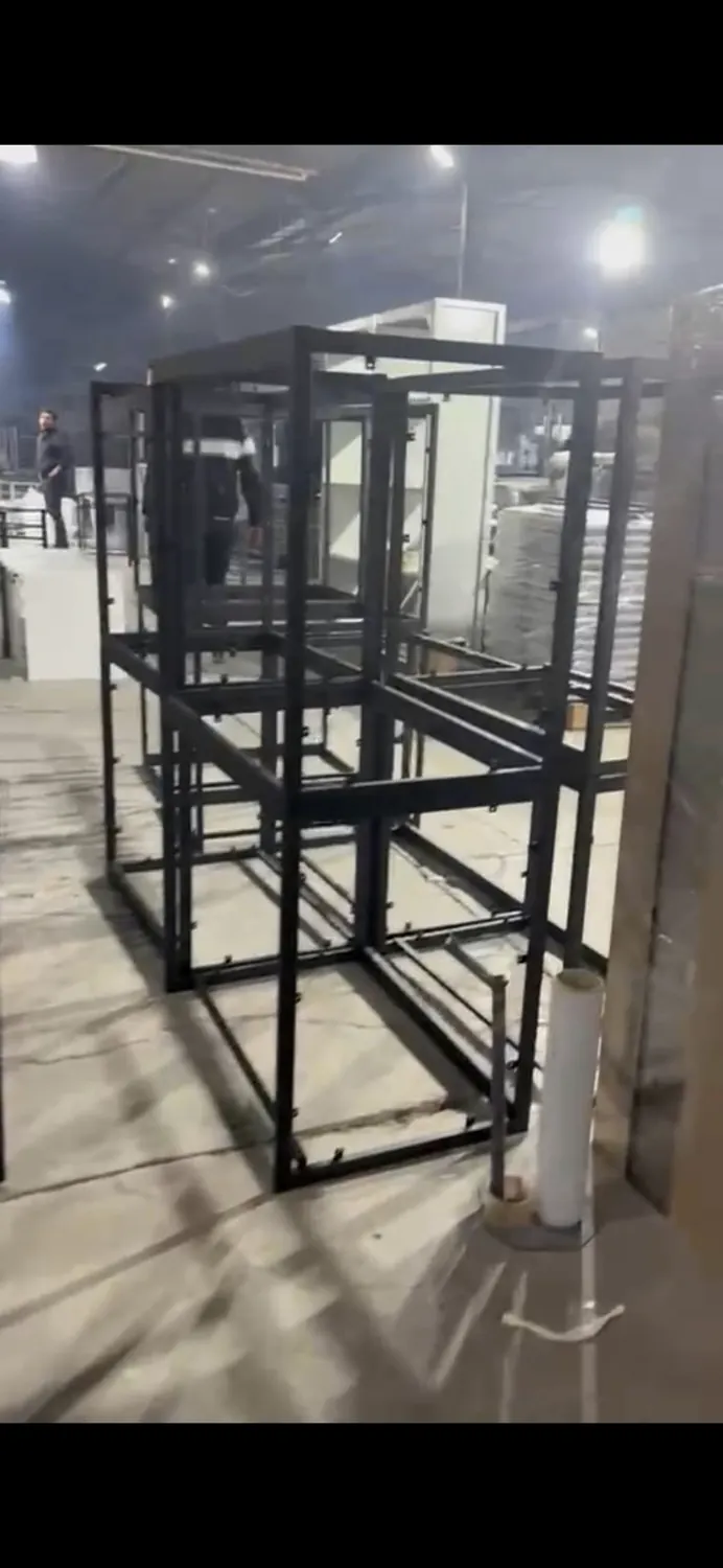 Manufacturing partner warehouse with welded metal framework production