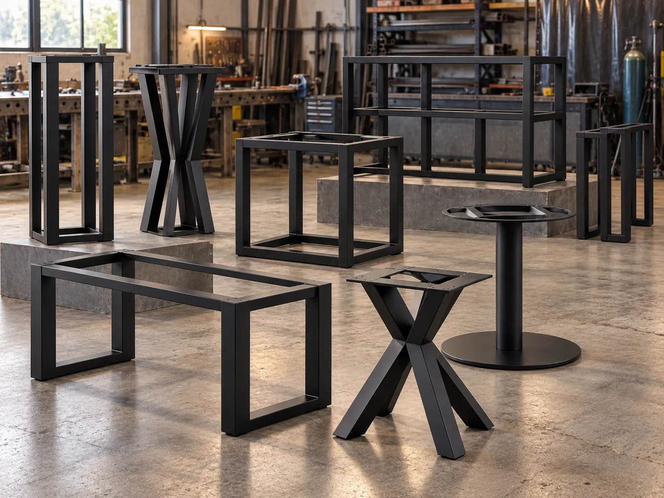 Console and desk frames – representative metal component